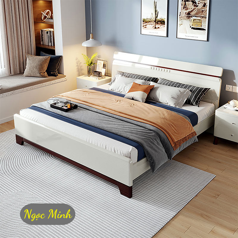 Giường Ngủ Bọc Da Cao Cấp Nhập Khẩu (GN01)