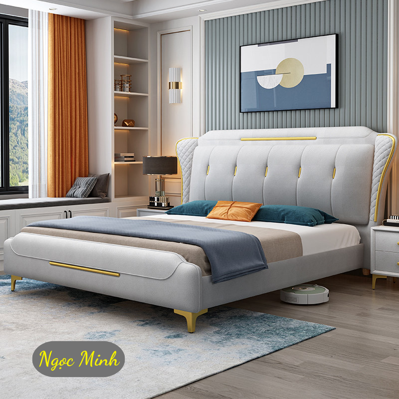 Giường Ngủ Bọc Da Cao Cấp Nhập Khẩu (GN02)